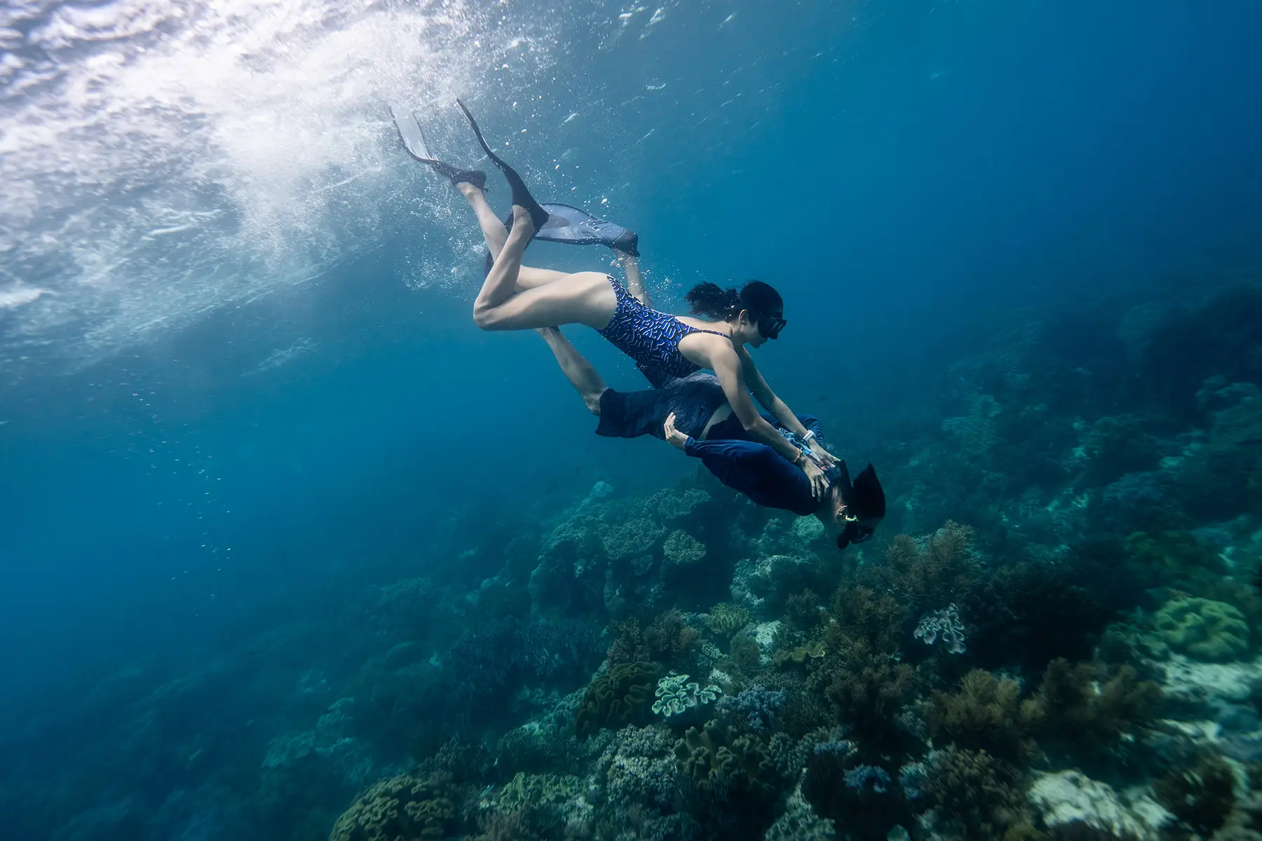 Free Diving At Nihi Rote