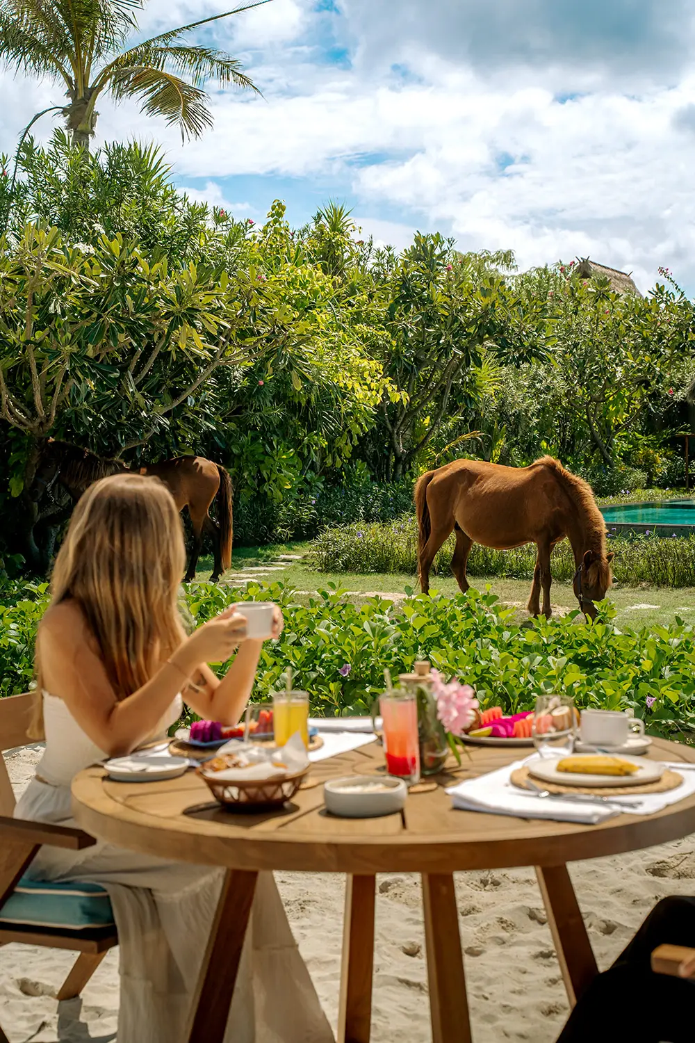 Breakfast With Horses At Nihi Rote
