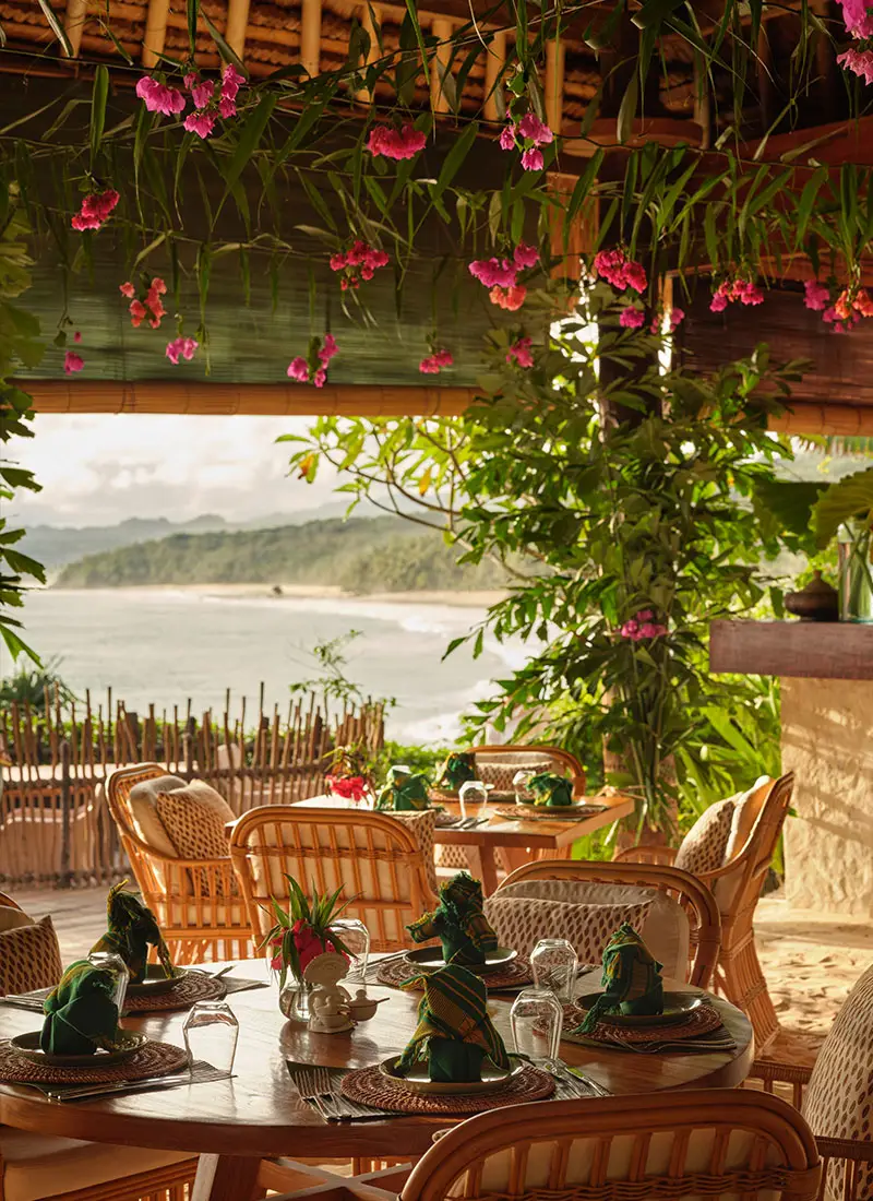 Ombak Restaurant Table Setup