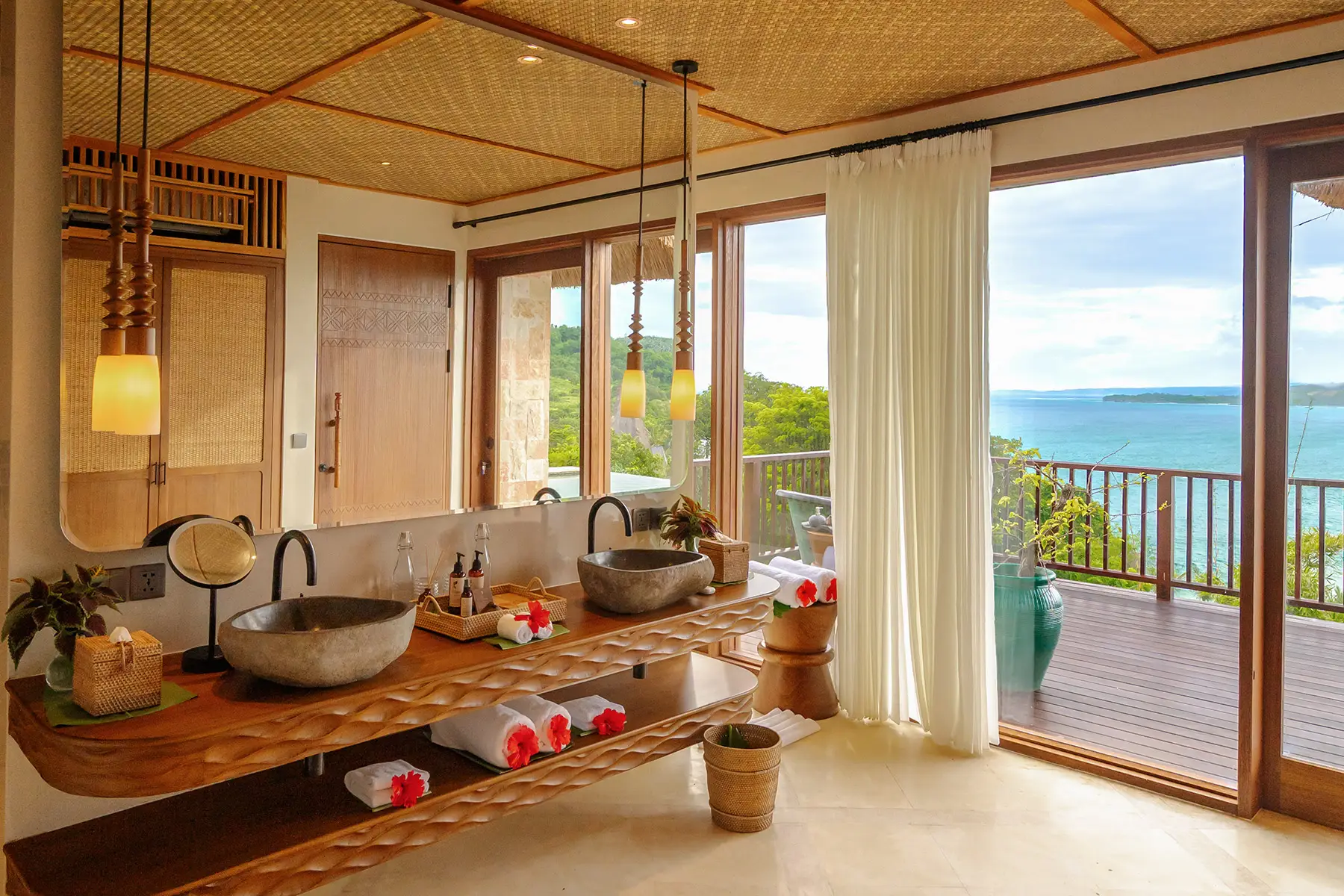 Nihi Sumba Hillrise Villa Bathroom Ocean View