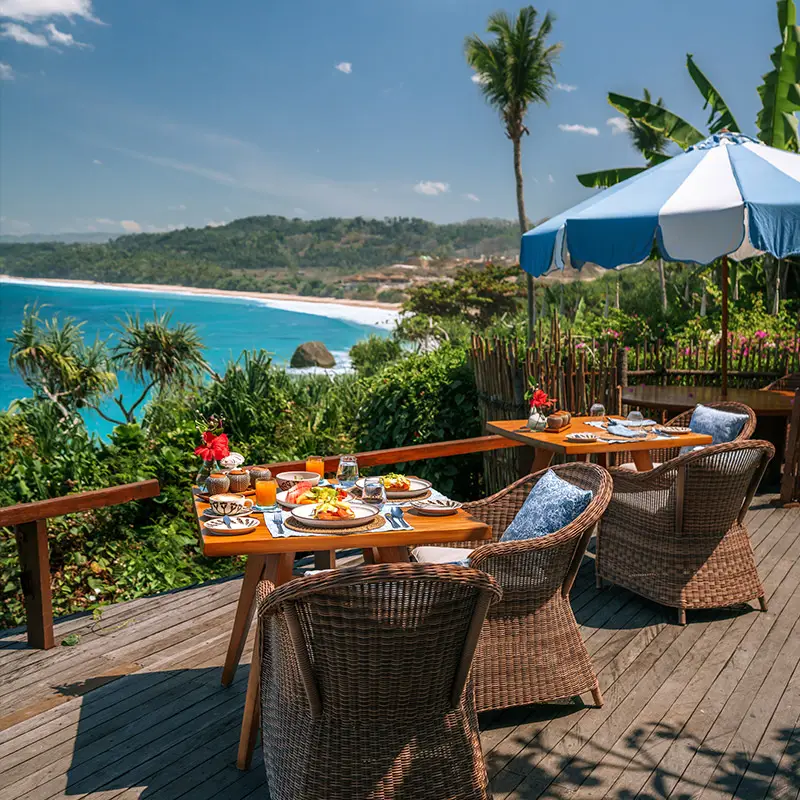 New Years Breakfast At Ombak Restaurant Nihi Sumba