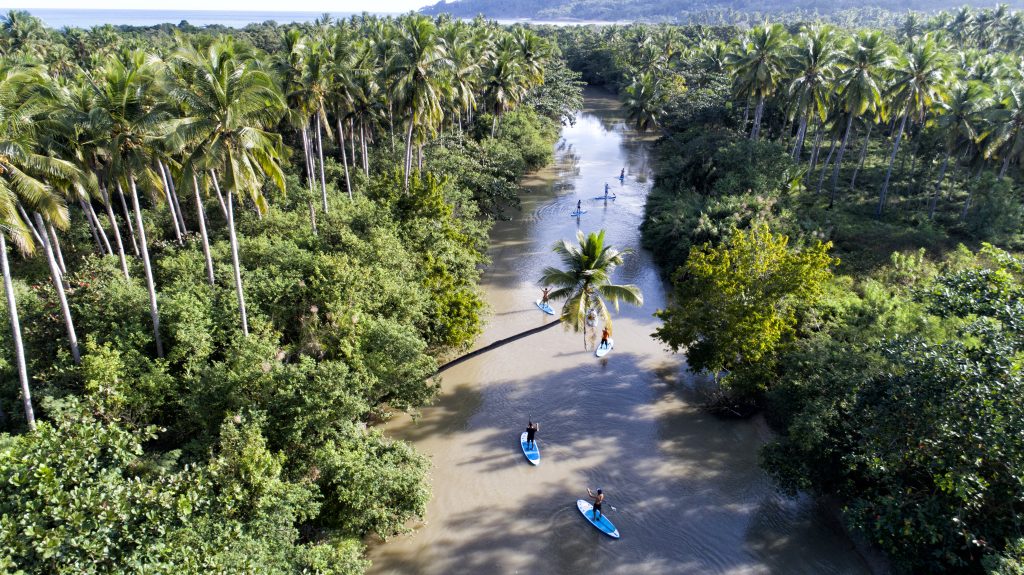 aerial river view - bali indonesia where to stay
