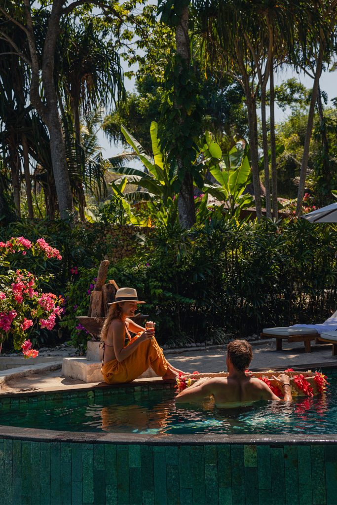 Floating breakfast at NIHI Sumba